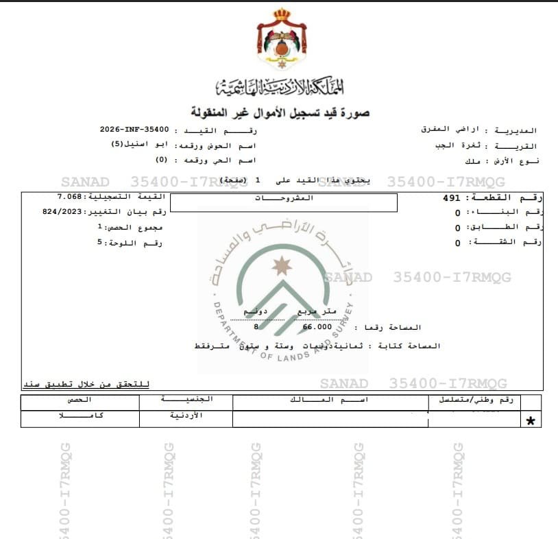 قطعة أرض زراعية للبيع في المفرق على طريق دمشق الدولي