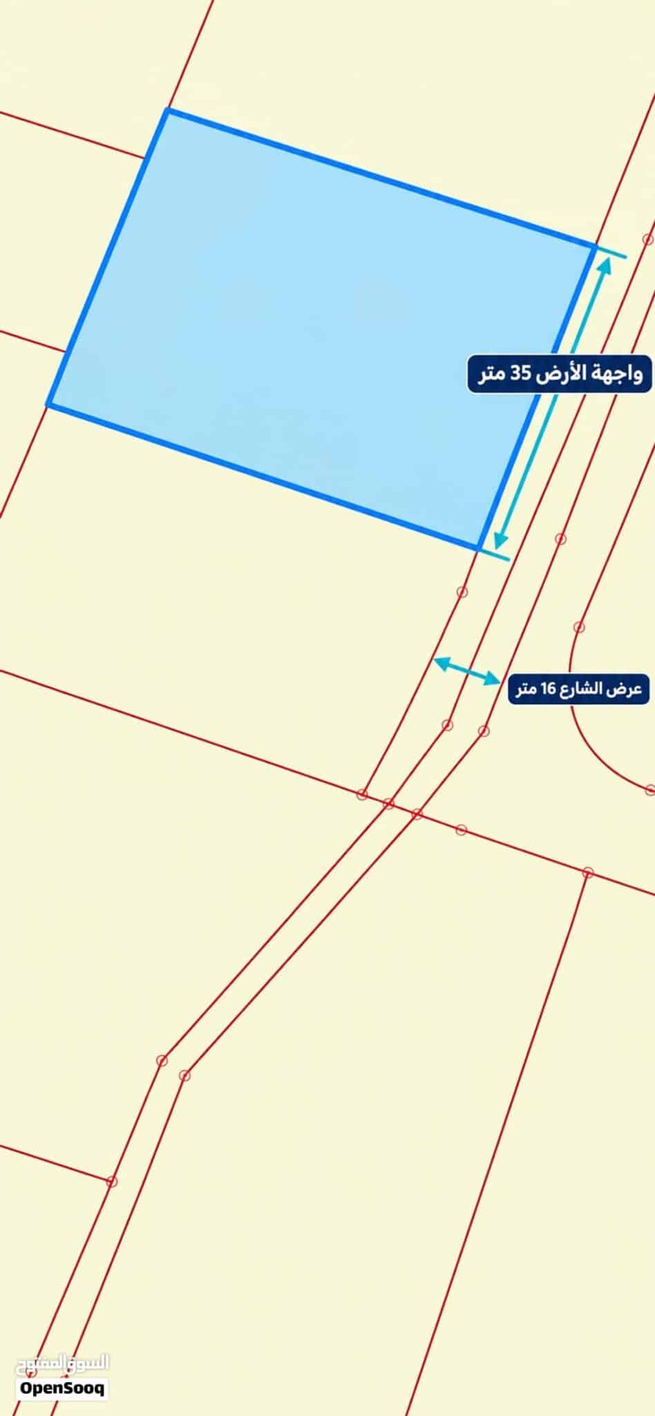 أرض سكن أ للبيع في قرمية حسبان – حوض المربط